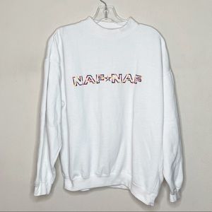 Vintage NAF NAF Spellout Pullover Sweatshirt